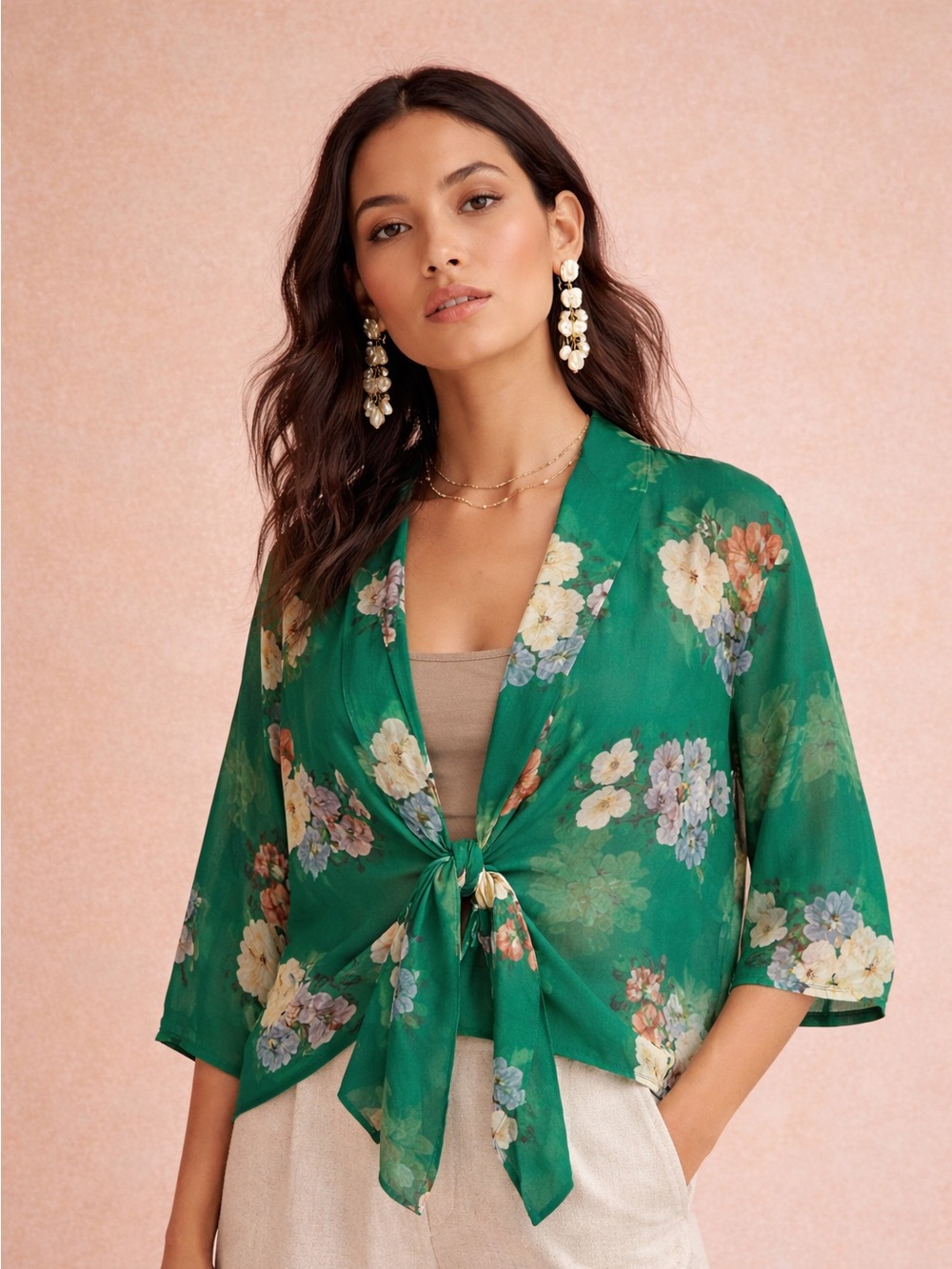 Audrey 3 + 1 Chiffon Kimono